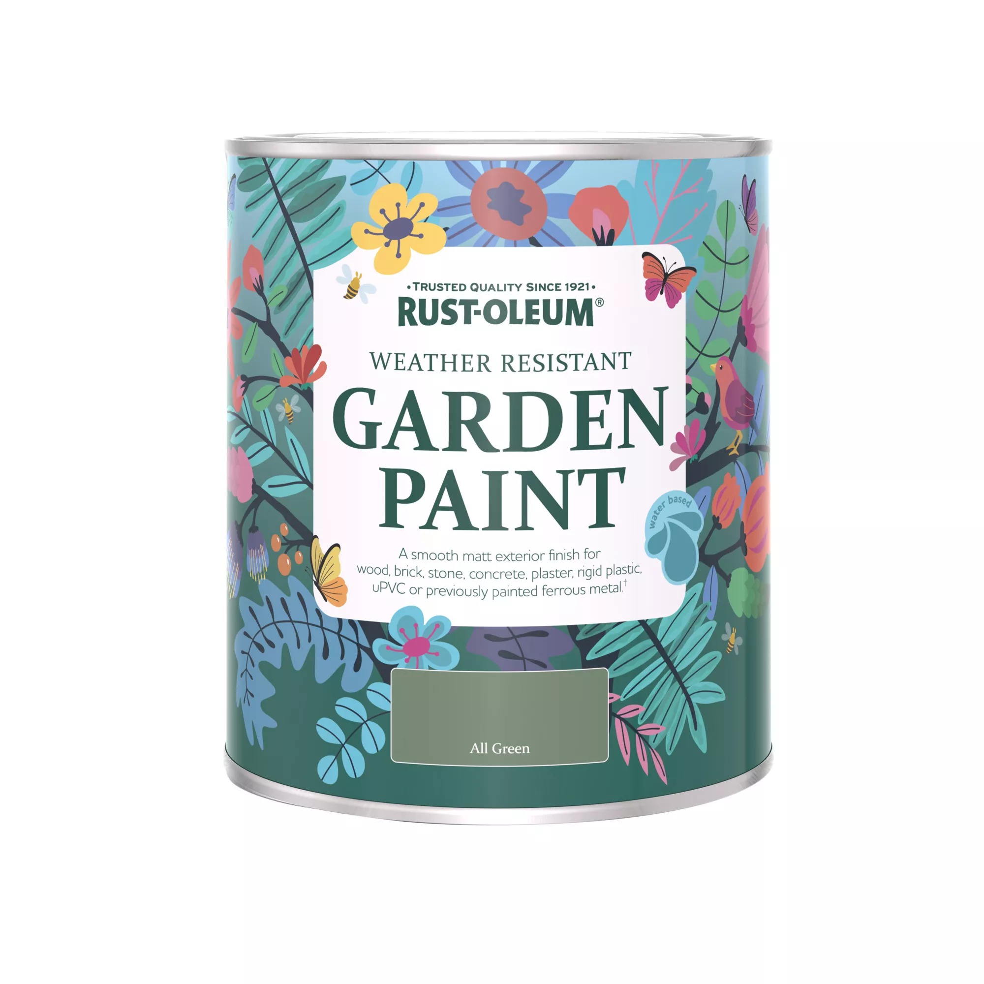 Rust-Oleum Garden Paint All Green Matt Multi-surface Garden Paint, 750ml Tin 4 Rust-Oleum Garden Paint All Green Matt Multi-surface Garden Paint, 750ml Tin - Image 2