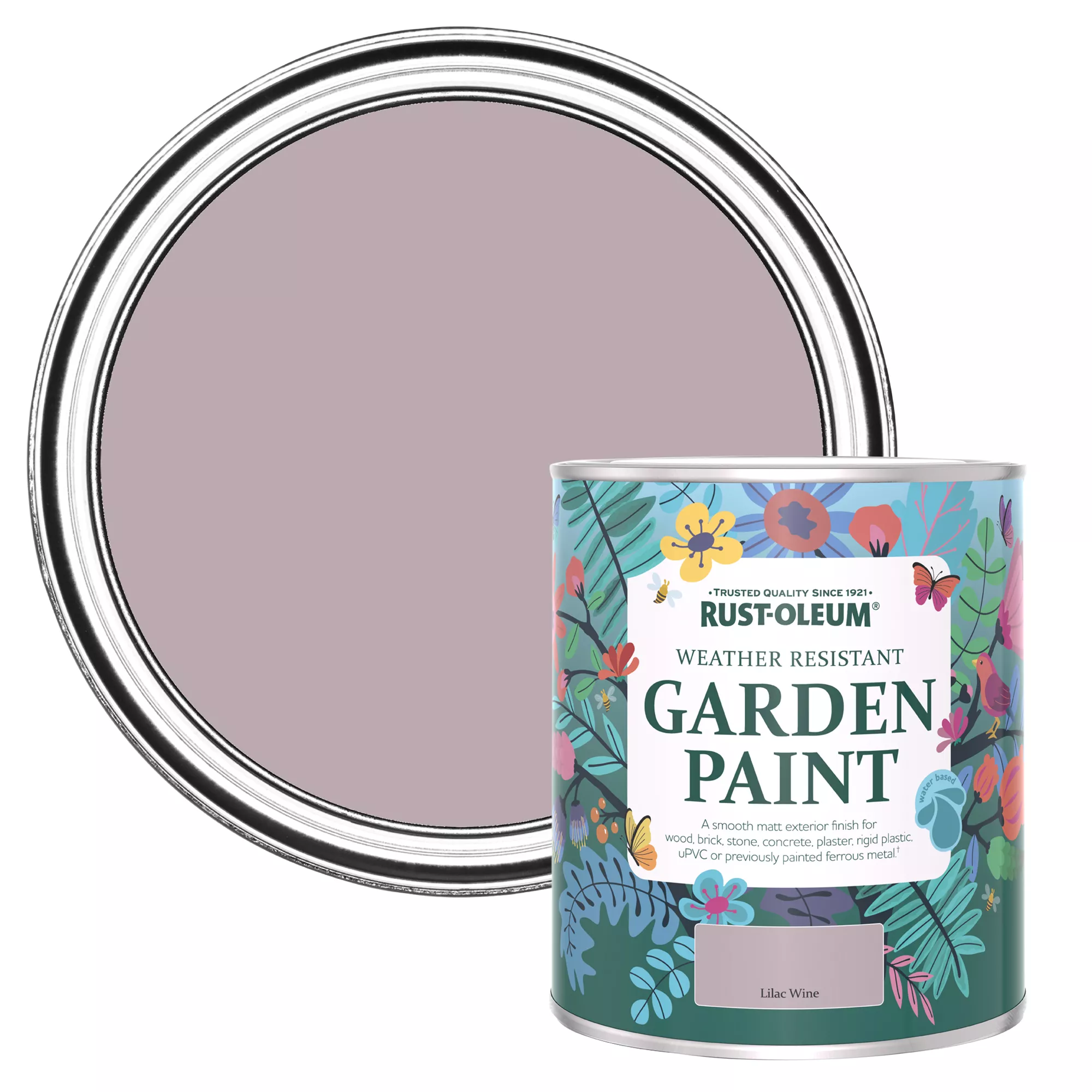 Rust-Oleum Garden Paint Lilac Wine Matt Multi-surface Garden Paint, 750ml Tin 3 Rust-Oleum Garden Paint Lilac Wine Matt Multi-surface Garden Paint, 750ml Tin