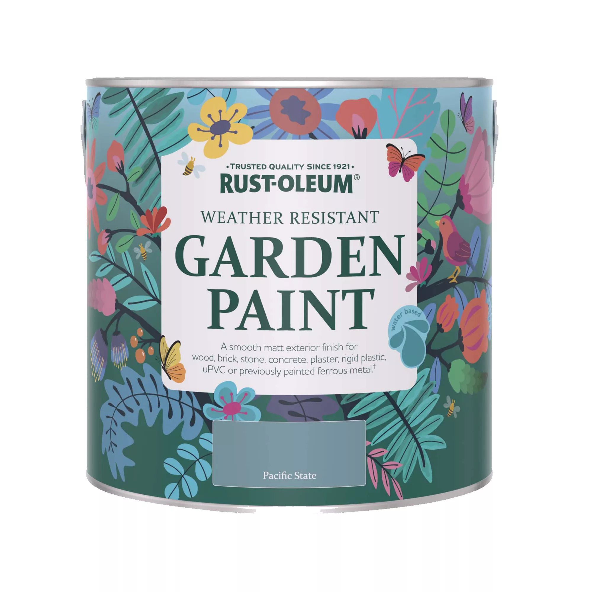 Rust-Oleum Garden Paint Pacific State Matt Multi-surface Garden Paint, 2.5L Tin 4 Rust-Oleum Garden Paint Pacific State Matt Multi-surface Garden Paint, 2.5L Tin - Image 2