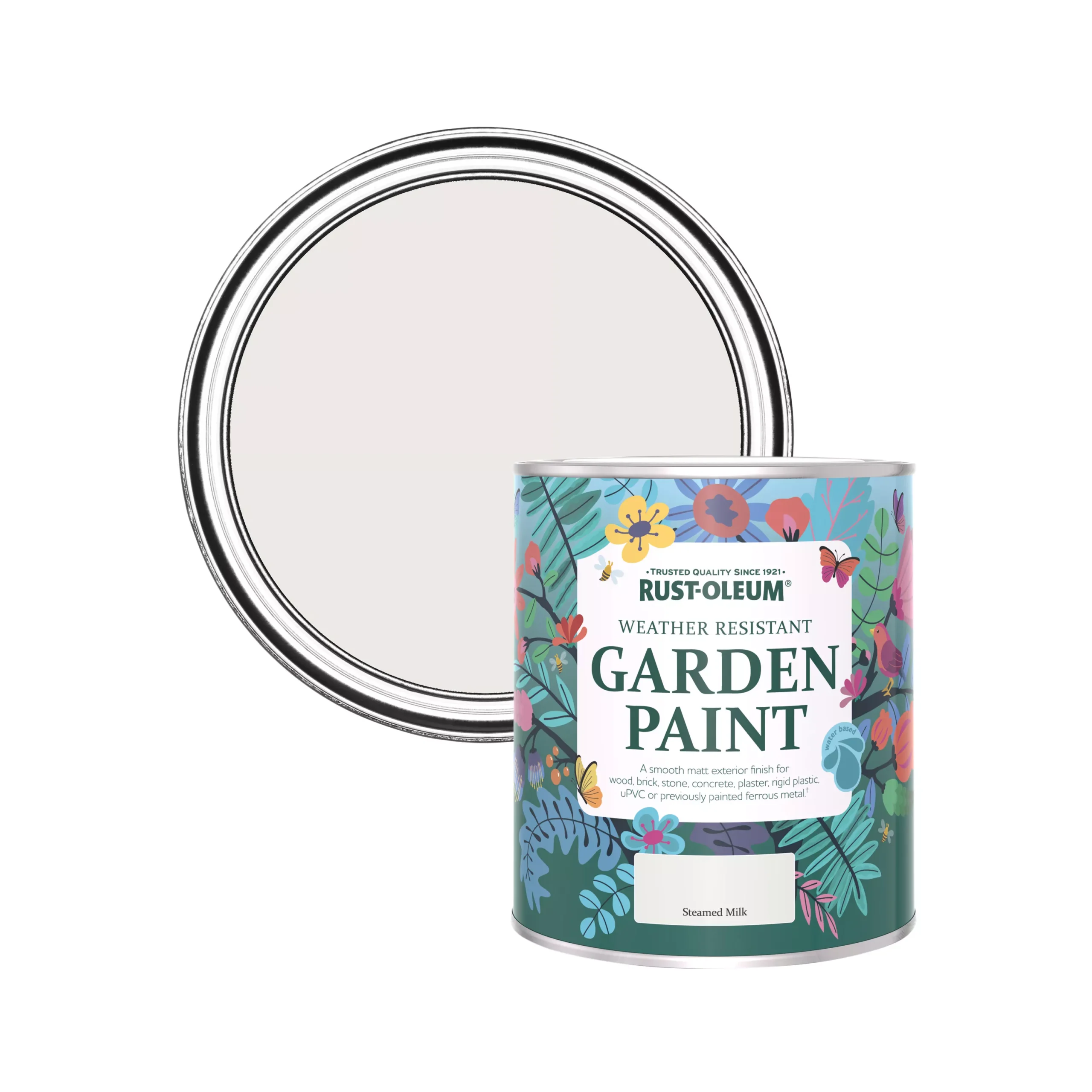 Rust-Oleum Garden Paint Steamed Milk Matt Multi-surface Garden Paint, 750ml Tin 3 Rust-Oleum Garden Paint Steamed Milk Matt Multi-surface Garden Paint, 750ml Tin