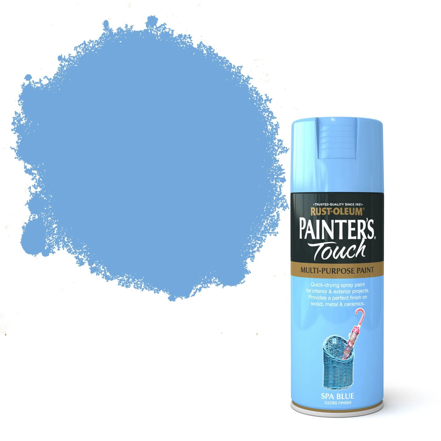 Rust-Oleum Painter's Touch Spa Blue Gloss Multi-surface Decorative Spray Paint, 400ml 3 Rust-Oleum Painter's Touch Spa Blue Gloss Multi-surface Decorative Spray Paint, 400ml