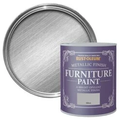 Rust-Oleum Silver Effect Furniture Paint, 750ml