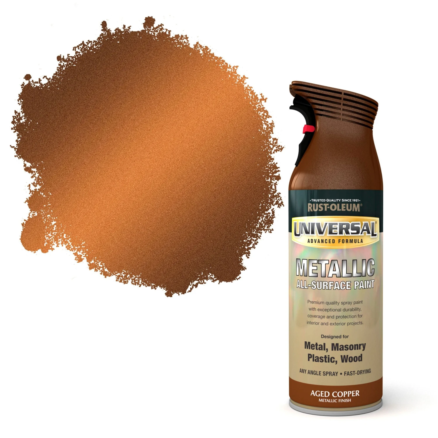 Rust-Oleum Universal Aged Copper Effect Multi-surface Spray Paint, 400ml 3 Rust-Oleum Universal Aged Copper Effect Multi-surface Spray Paint, 400ml