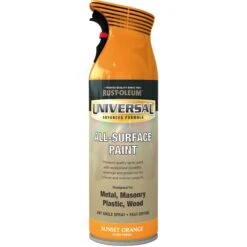 Rust-Oleum Universal Sunset Orange Gloss Multi-surface Spray Paint, 400ml -Hammerite Store rust oleum universal sunset orange gloss multi surface spray paint 400ml5013296951043 08c bq