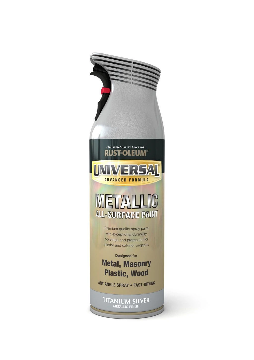 Rust-Oleum Universal Titanium Silver Effect Multi-surface Spray Paint, 400ml 4 Rust-Oleum Universal Titanium Silver Effect Multi-surface Spray Paint, 400ml - Image 2