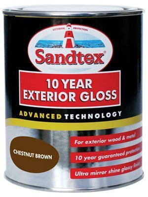 Sandtex Brown Gloss Exterior Metal & Wood Paint, 750ml 3 Sandtex Brown Gloss Exterior Metal & Wood Paint, 750ml