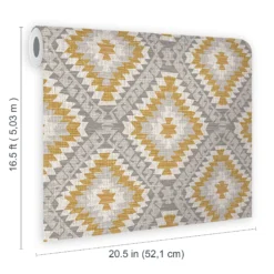 Superfresco Easy Grey & Yellow Geometric Woven Effect Textured Wallpaper -Hammerite Store superfresco easy grey yellow geometric woven effect textured wallpaper5011583512854 01t bq