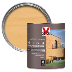 V33 High Protection Clear Mid Sheen Wood Stain, 2.5L