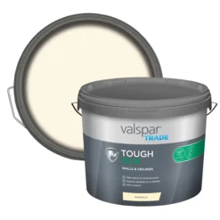 Valspar Trade Tough Magnolia Silk Emulsion Paint, 10L