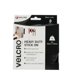 Velcro Brand Black Hook & Loop Tape (L)2.5m (W)50mm -Hammerite Store velcro brand black hook loop tape l 2 5m w 50mm5030610602450 08c bq